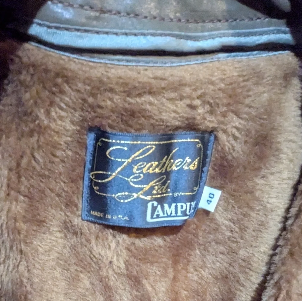 Vintage Leathers LTD Campus Suede Leather Jacket 40 Retro 70s Made In USA